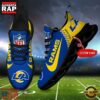 NFL Custom Name Los Angeles Rams Football Team Design Max Soul Running Sneakers Shoes 3 NFL Los Angeles Rams Football Team Design Max Soul Shoes, Football New Sneaker Shoes
