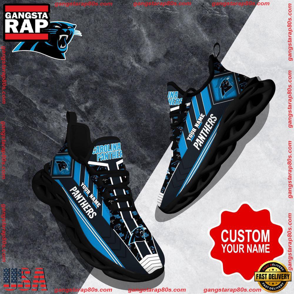 NFL Custom Name Carolina Panthers Logo Max Soul Shoes Running Sneakers NFL Custom Name Carolina Panthers Logo Max Soul Shoes Running Sneakers