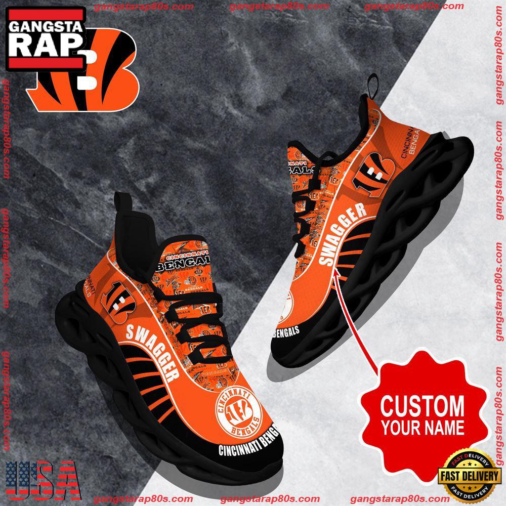 NFL Custom Name Cincinnati Bengals Sport Football Max Soul Shoes Running Sneakers NFL Custom Name Cincinnati Bengals Sport Football Max Soul Shoes Running Sneakers