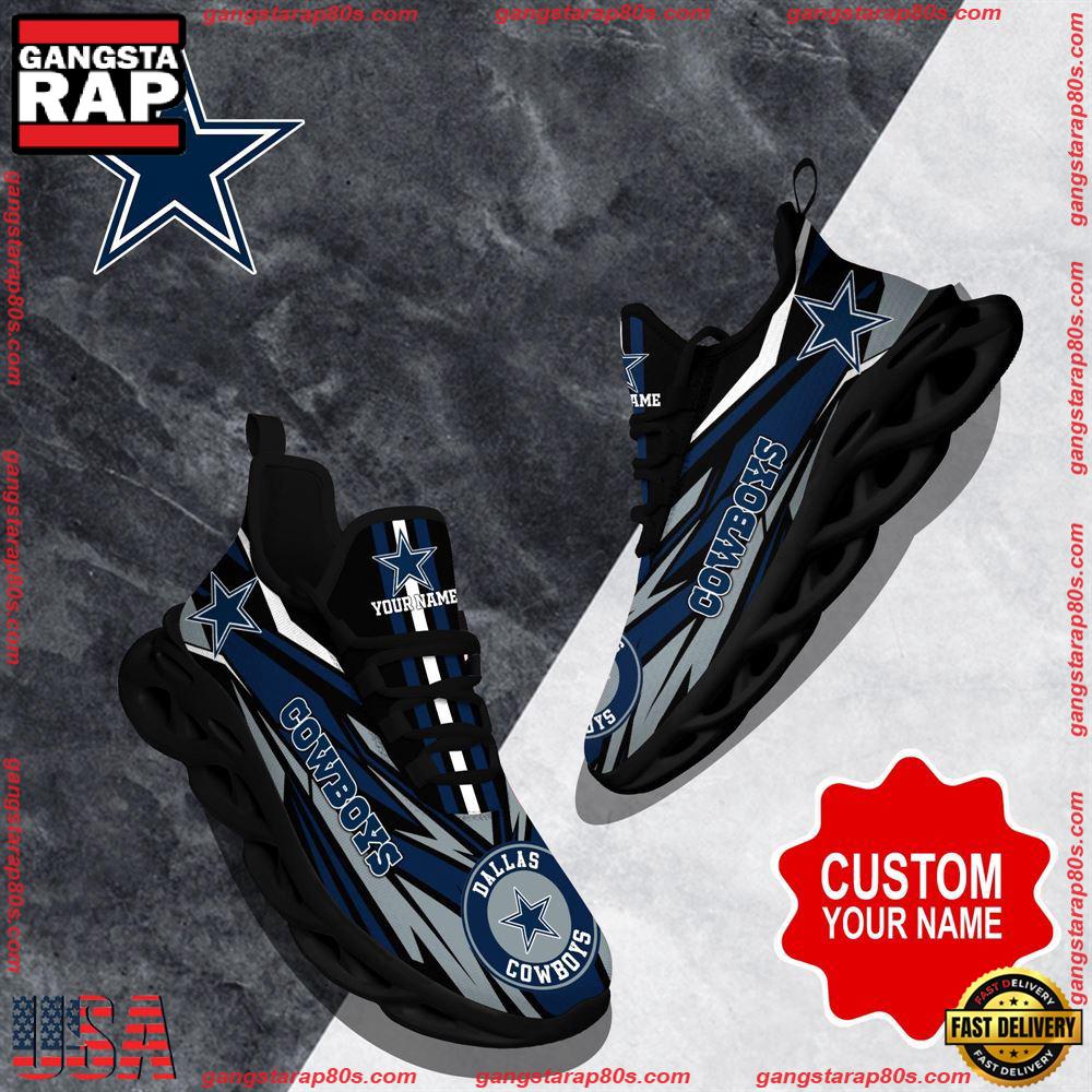 NFL Custom Name Dallas Cowboys Football Max Soul Shoes Running Sneakers NFL Custom Name Dallas Cowboys Football Max Soul Shoes Running Sneakers