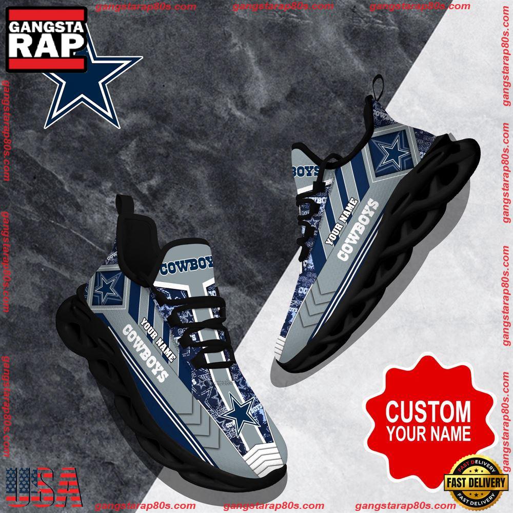 NFL Custom Name Dallas Cowboys Logo Max Soul Shoes Running Sneakers NFL Custom Name Dallas Cowboys Logo Max Soul Shoes Running Sneakers