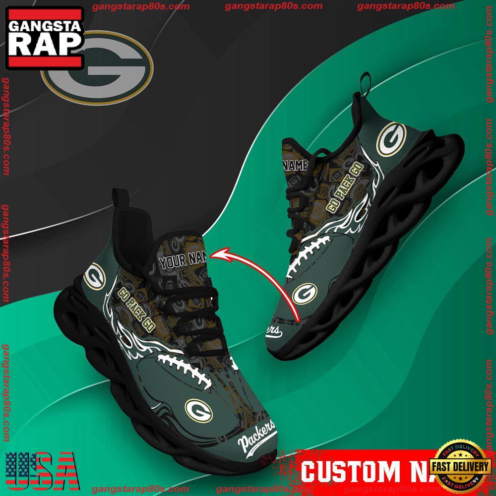 NFL Custom Name Green Bay Packers Max Soul Shoes Running Sneakers NFL Custom Name Green Bay Packers Max Soul Shoes Running Sneakers
