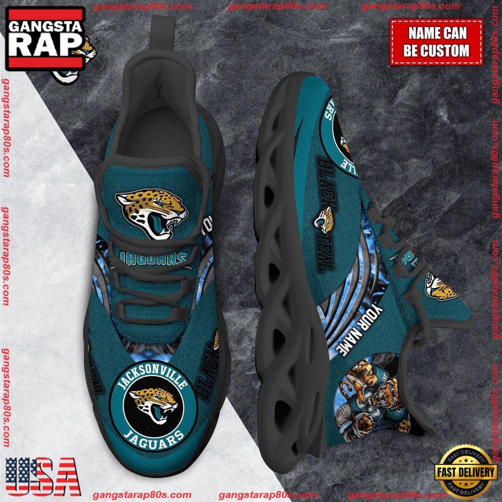 NFL Custom Name Jacksonville Jaguars Max Soul Shoes Running Sneakers NFL Custom Name Jacksonville Jaguars Max Soul Shoes Running Sneakers