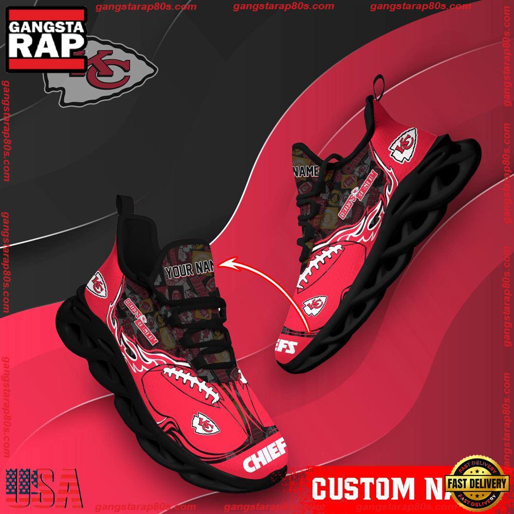 NFL Custom Name Kansas City Chiefs Max Soul Shoes Running Sneakers NFL Custom Name Kansas City Chiefs Max Soul Shoes Running Sneakers