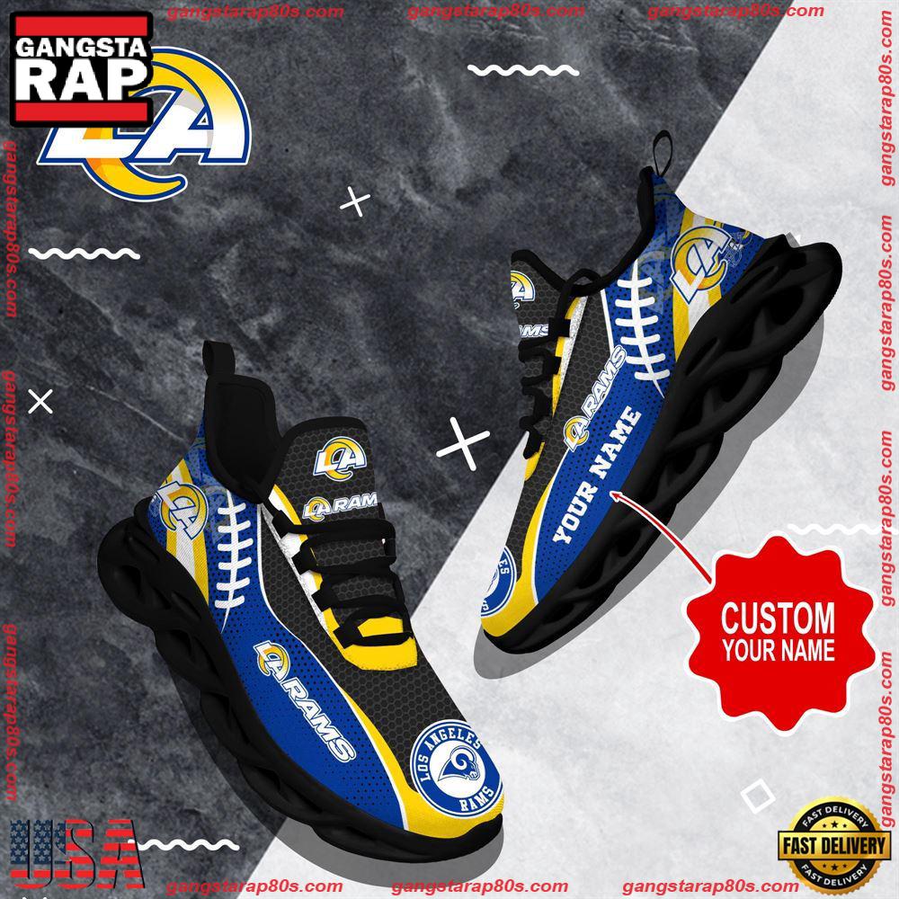 NFL Custom Name Los Angeles Rams Shoes Sport Loves Max Soul Shoes Running Sneakers NFL Custom Name Los Angeles Rams Shoes Sport Loves Max Soul Shoes Running Sneakers