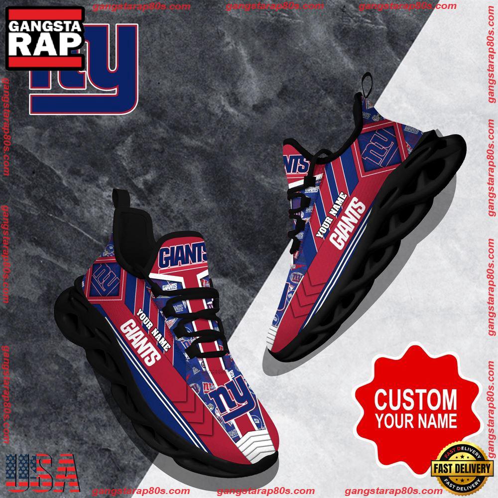 NFL Custom Name New York Giants Logo Max Soul Shoes Running Sneakers NFL Custom Name New York Giants Logo Max Soul Shoes Running Sneakers