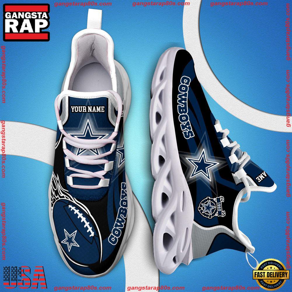 NFL Custom Name Dallas Cowboys White C Shoes Max Soul Shoes Running Sneakers NFL Custom Name Dallas Cowboys White C Shoes Max Soul Shoes Running Sneakers