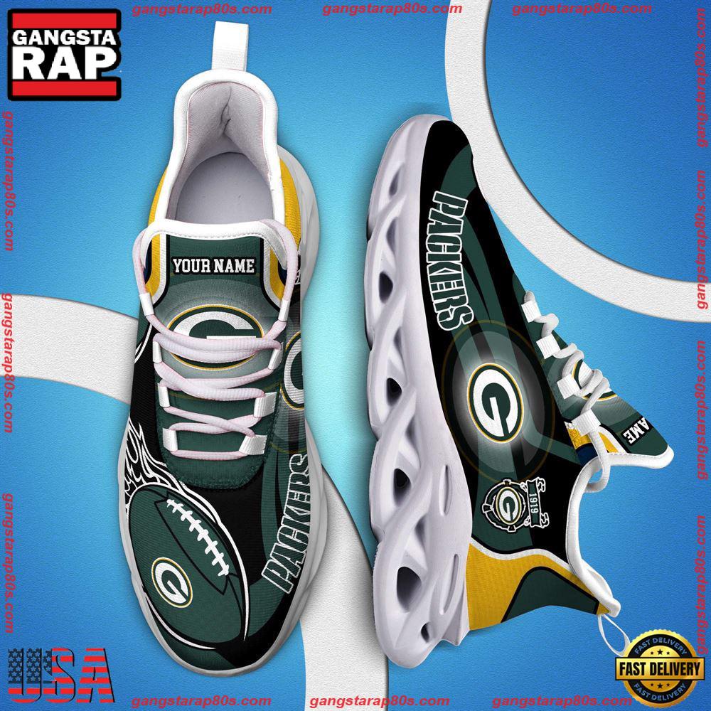 NFL Max Soul Shoes, Nfl Green Bay Packers White C Shoes For Fans