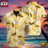 NFL Mens Hawaiian Button Up Shirt Tropical Leafs Print
