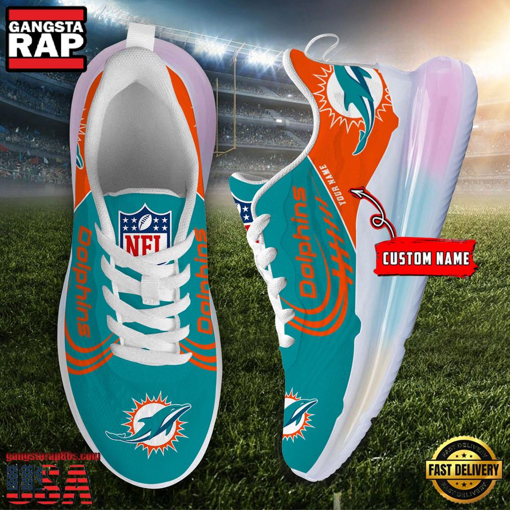 NFL Miami Dolphins Custom Rainbow Atmospheric Air Force 1 Sneaker Shoes NFL Miami Dolphins Custom Rainbow Atmospheric Air Force 1 Sneaker Shoes