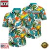 NFL Miami Dolphins Parrots Tropical Flower Hawaiian Shirt