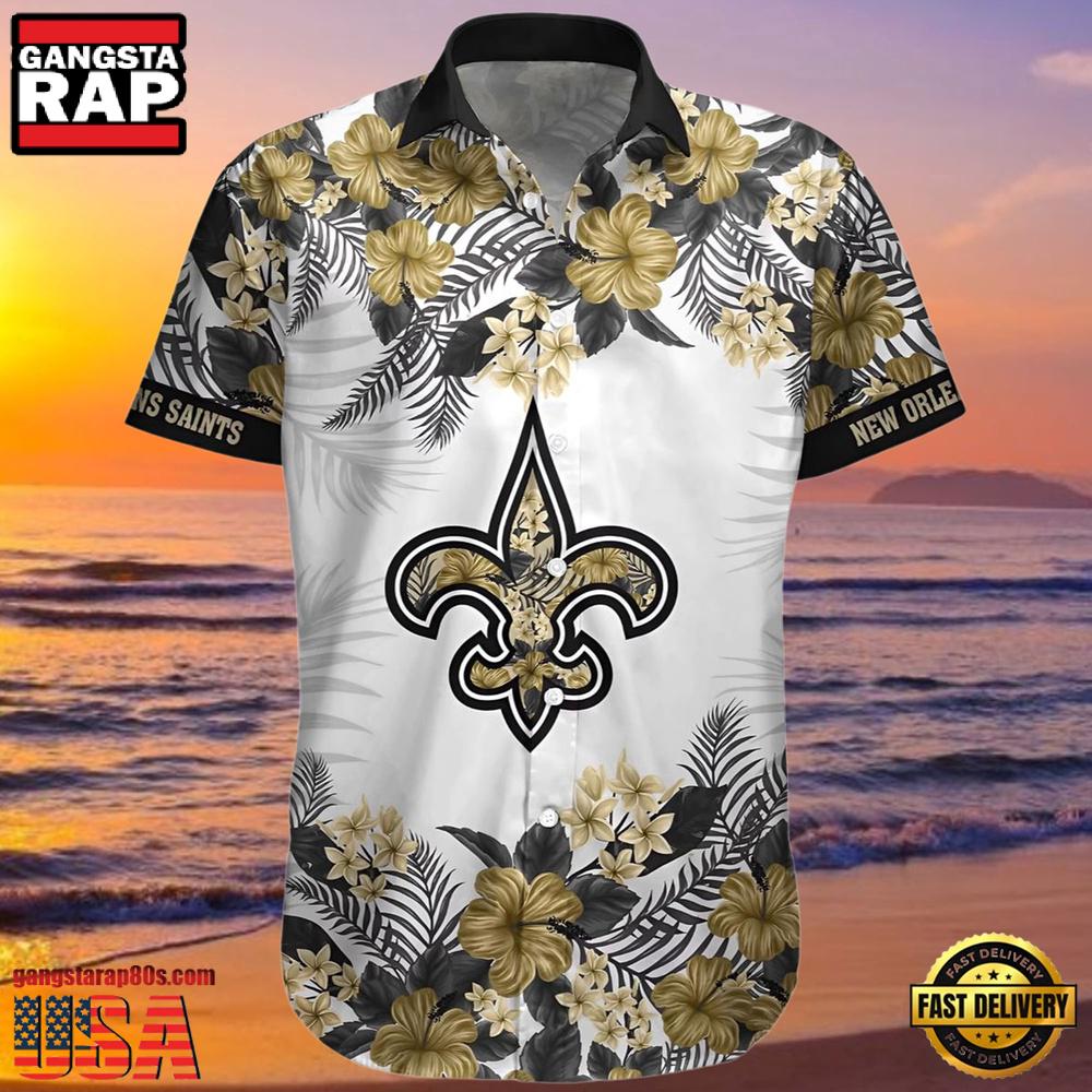 NFL New Orleans Saints Bourbon Street Hawaiian Shirt NFL New Orleans Saints Bourbon Street Hawaiian Shirt