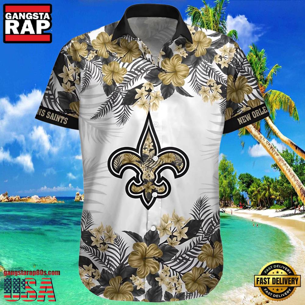 NFL New Orleans Saints Bourbon Street Hawaiian Shirt NFL New Orleans Saints Bourbon Street Hawaiian Shirt