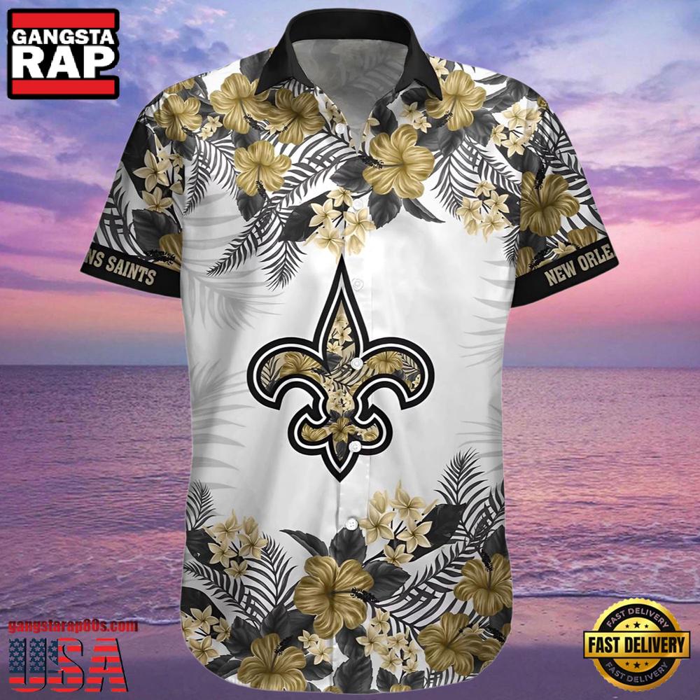 NFL New Orleans Saints Bourbon Street Hawaiian Shirt NFL New Orleans Saints Bourbon Street Hawaiian Shirt