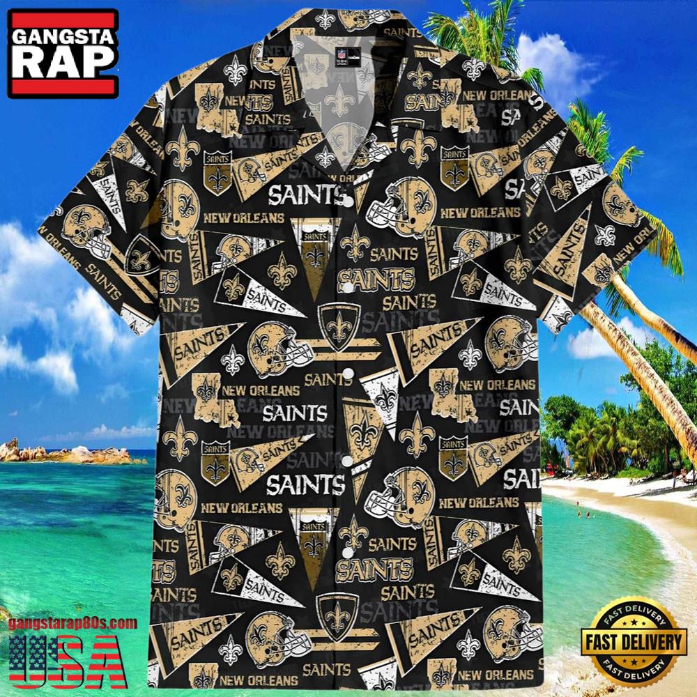 NFL New Orleans Saints Hawaiian Shirt Nola Spirit NFL New Orleans Saints Hawaiian Shirt Nola Spirit