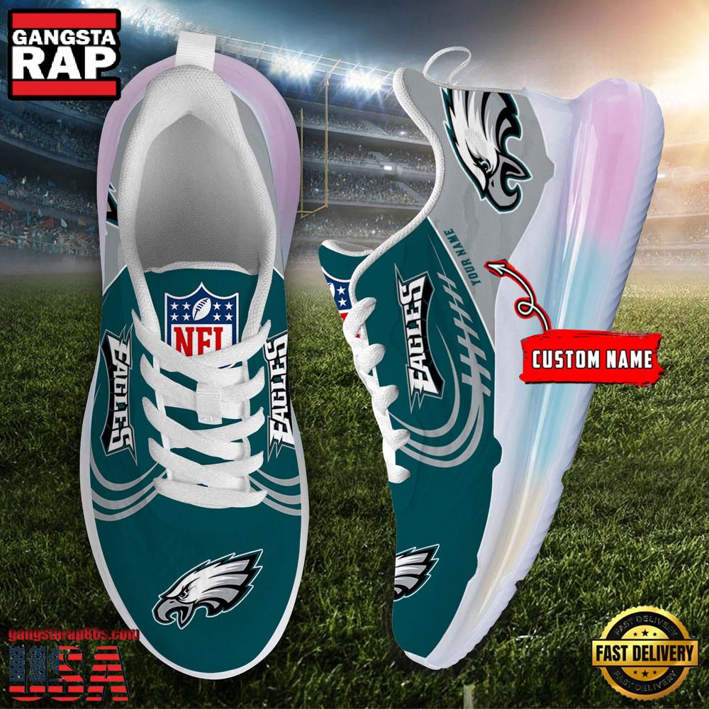 NFL Philadelphia Eagles Custom Rainbow Atmospheric Air Force 1 Sneaker Shoes NFL Philadelphia Eagles Custom Rainbow Atmospheric Air Force 1 Sneaker Shoes