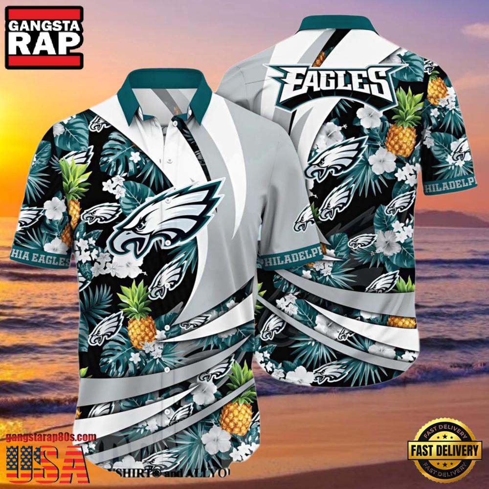 NFL Philadelphia Eagles Hawaiian Shirt Tropical Style NFL Philadelphia Eagles Hawaiian Shirt Tropical Style