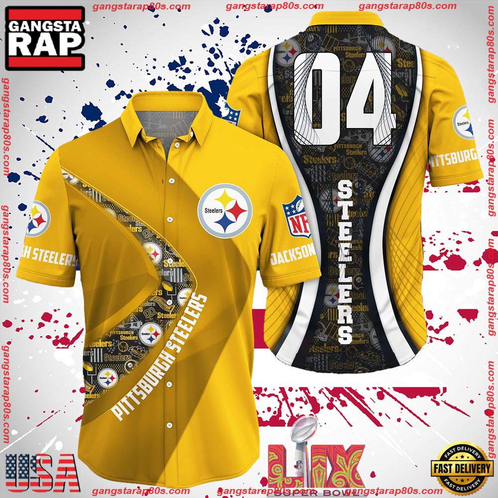 NFL Pittsburgh Steelers Super Bowl LIX 2025 Custom Aloha Hawaiian Shirt NFL Pittsburgh Steelers Super Bowl LIX 2025 Custom Aloha Hawaiian Shirt