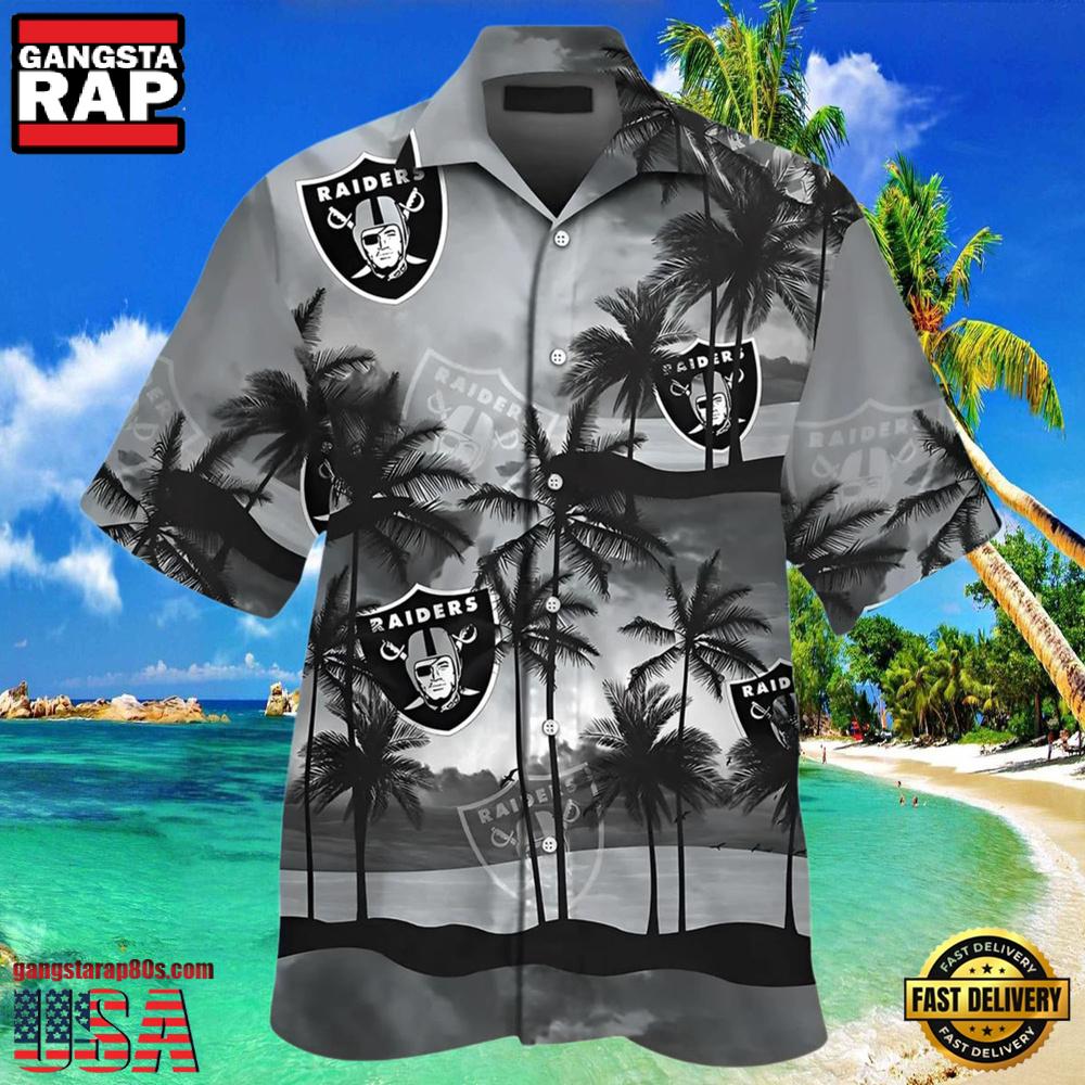 NFL Raiders Hawaiian Shirt Men NFL Raiders Hawaiian Shirt Men