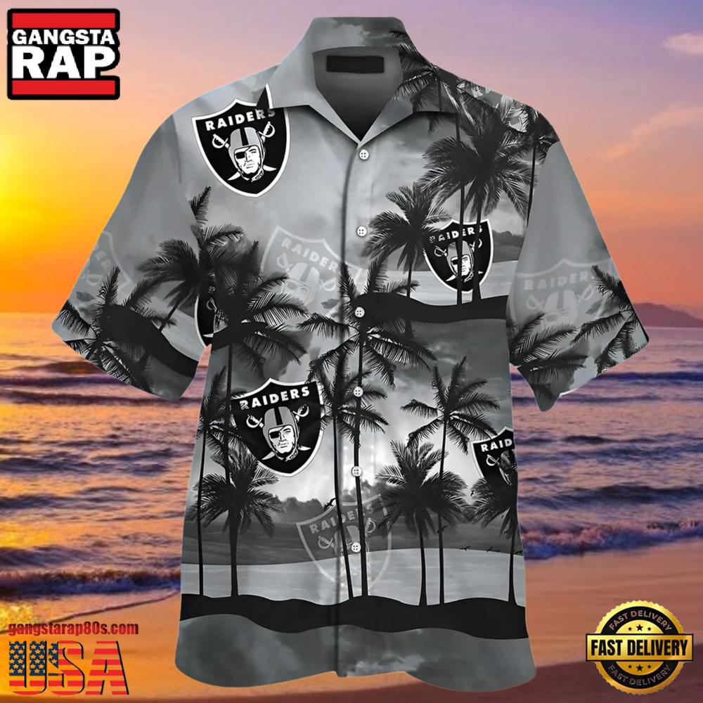 NFL Raiders Hawaiian Shirt Men NFL Raiders Hawaiian Shirt Men