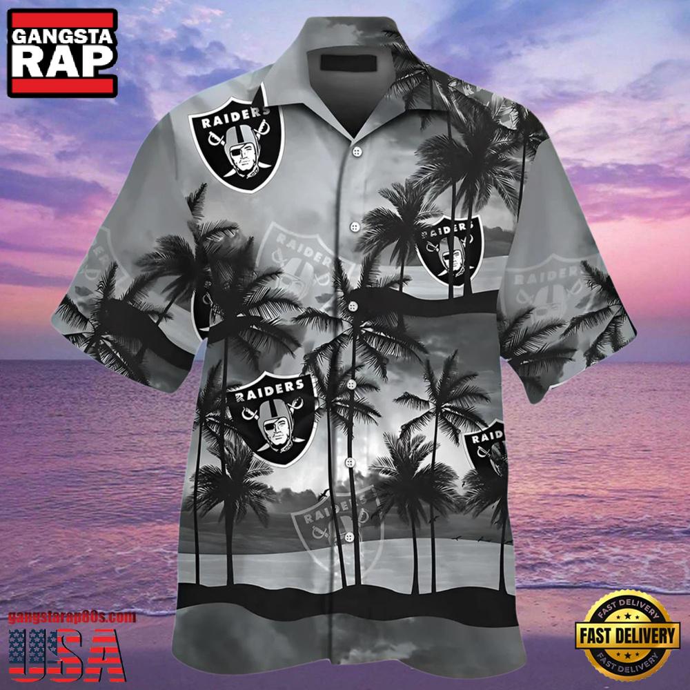 NFL Raiders Hawaiian Shirt Men NFL Raiders Hawaiian Shirt Men