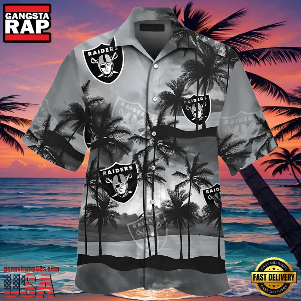 NFL Raiders Hawaiian Shirt Men NFL Raiders Hawaiian Shirt Men