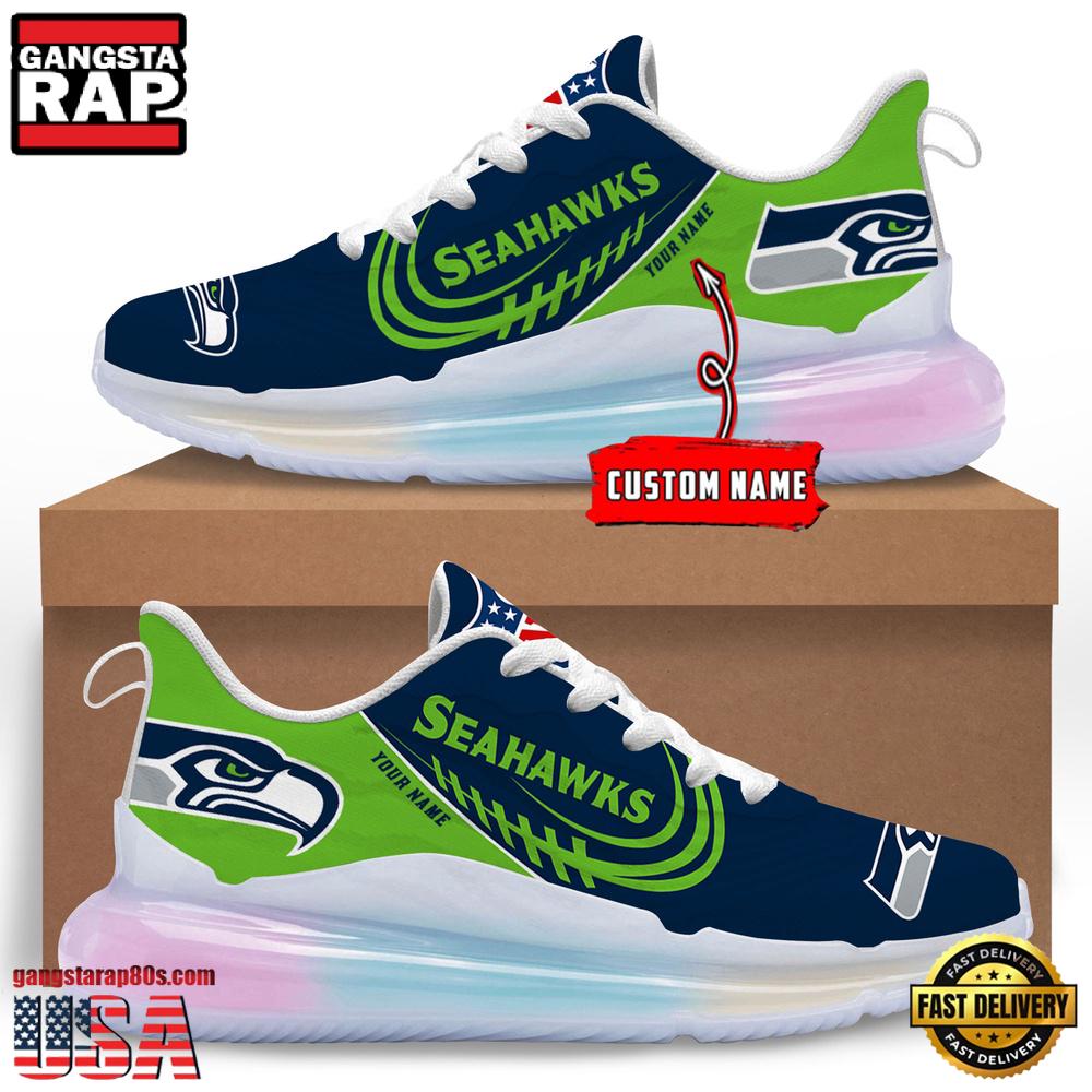 NFL Seattle seahawks Custom Rainbow Atmospheric Air Force 1 Sneaker Shoes NFL Seattle seahawks Custom Rainbow Atmospheric Air Force 1 Sneaker Shoes