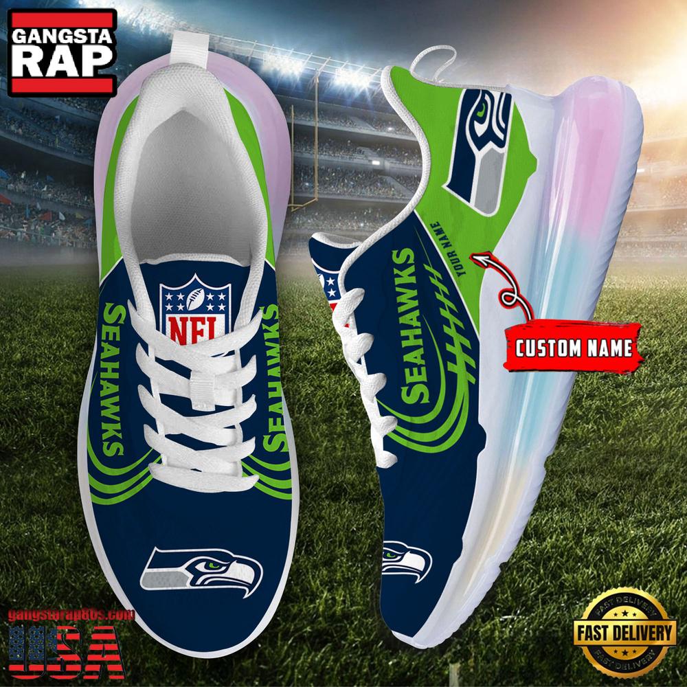 NFL Seattle seahawks Custom Rainbow Atmospheric Air Force 1 Sneaker Shoes NFL Seattle seahawks Custom Rainbow Atmospheric Air Force 1 Sneaker Shoes