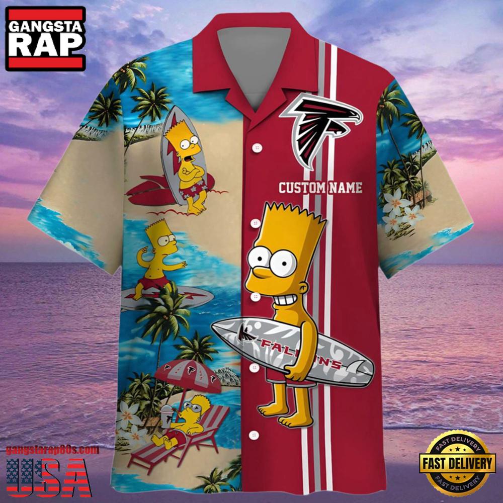 NFL Simpsons Falcons Hawaiian Shirt Personalized