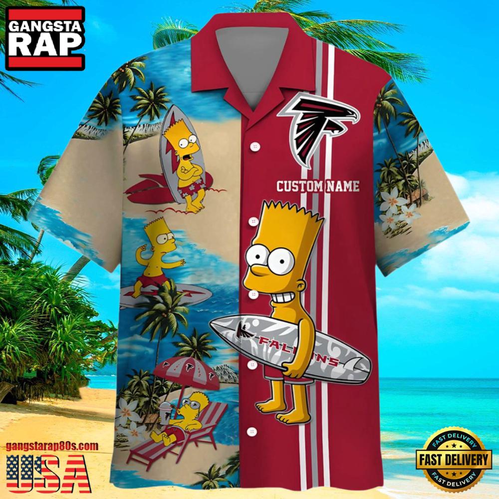 NFL Simpsons Falcons Hawaiian Shirt Personalized NFL Simpsons Falcons Hawaiian Shirt Personalized