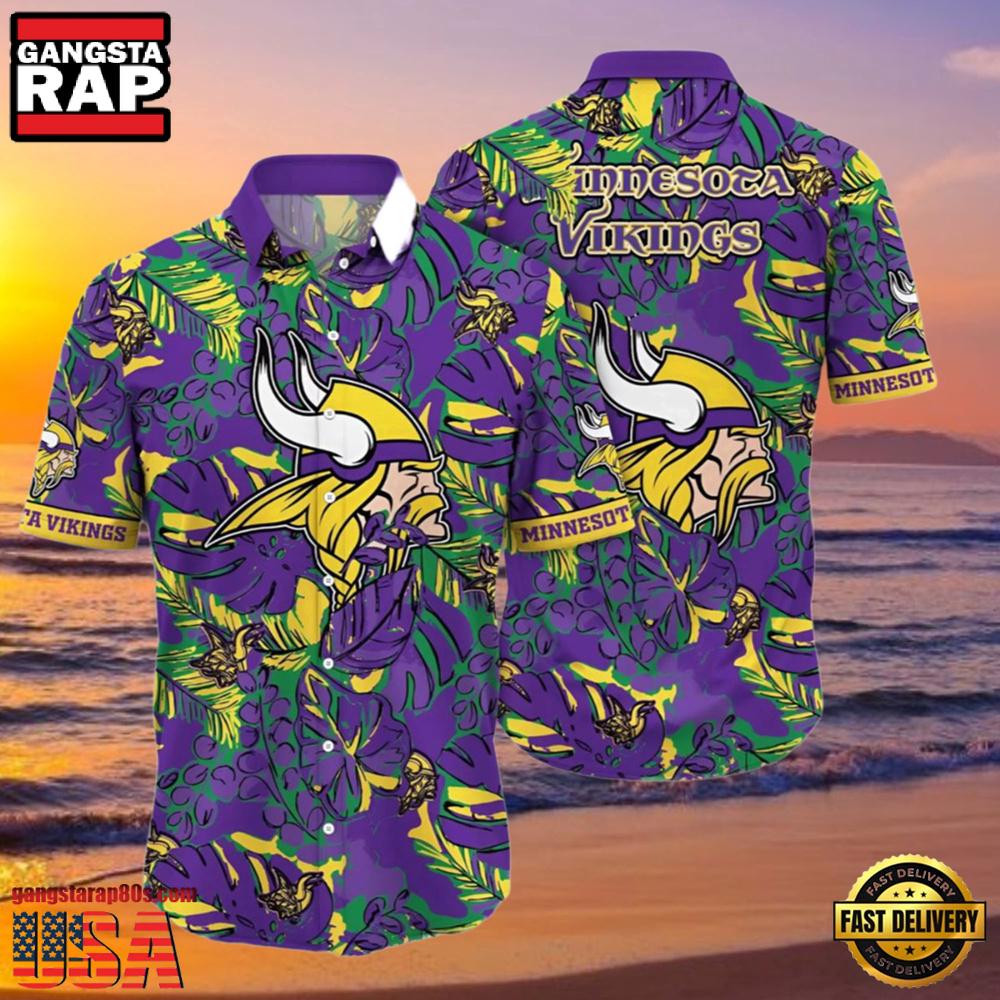 NFL Vikings Hawaiian Shirt Summer Nights Aloha Shirt NFL Vikings Hawaiian Shirt Summer Nights Aloha Shirt