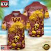 NFL Washington Commanders Skull Pumpkin Halloween Hawaiian Shirt