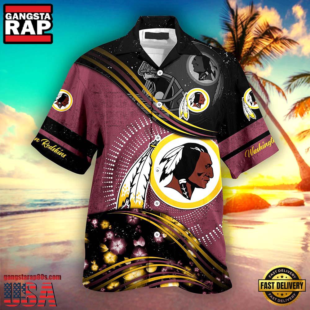 NFL Washington Redskins Summer Button Up New Design Hawaiian Shirt