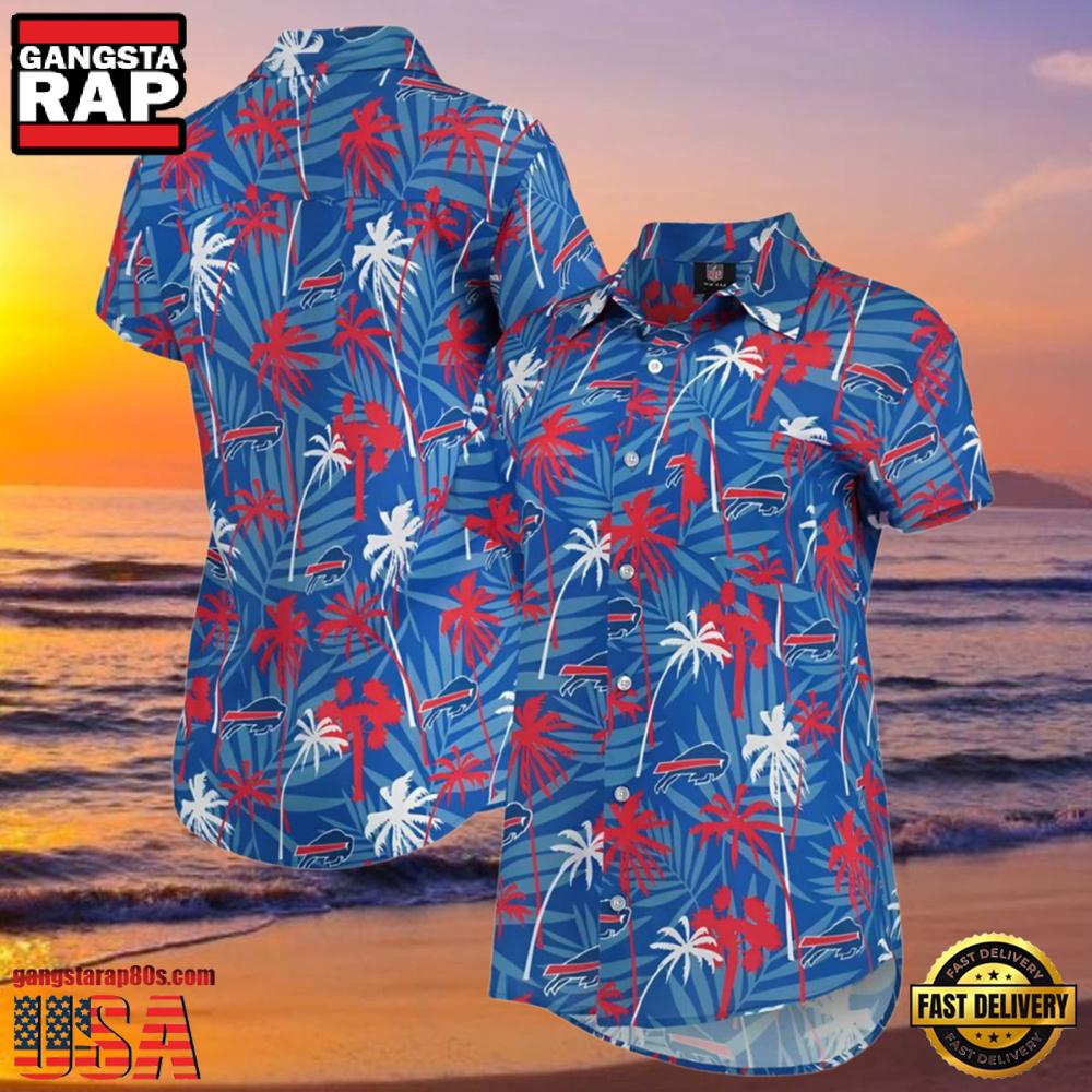 NFL Women's Buffalo Bills Hawaiian Shirt Royal Floral Harmonic NFL Women's Buffalo Bills Hawaiian Shirt Royal Floral Harmonic