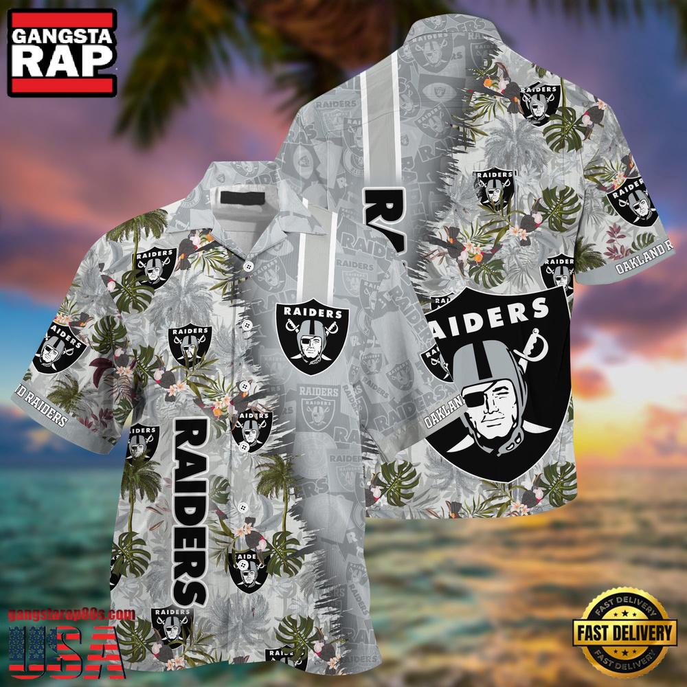 NFL Oakland Raiders Football Aloha Hawaiian Shirt NFL Oakland Raiders Football Aloha Hawaiian Shirt