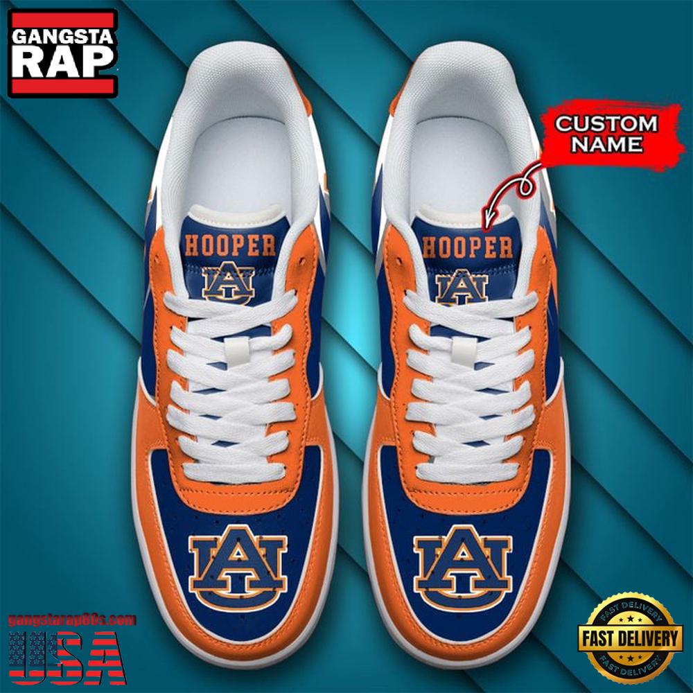 NCAA Custom Name Auburn Tigers Air Force 1 Running Sneakers Shoes NCAA Custom Name Auburn Tigers Air Force 1 Running Sneakers Shoes