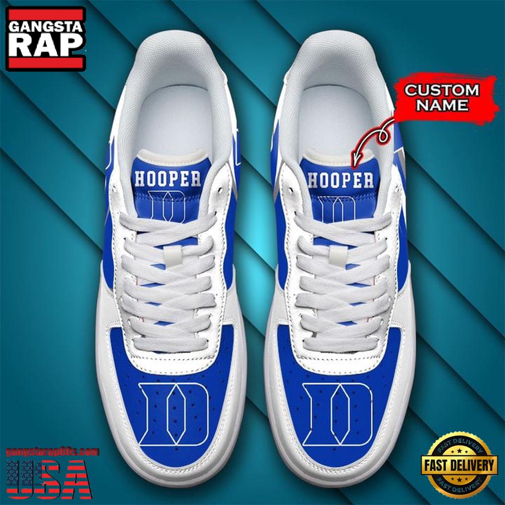 NCAA Custom Name Duke Blue Devils Seminoles Air Force 1 Running Sneakers Shoes NCAA Custom Name Duke Blue Devils Seminoles Air Force 1 Running Sneakers Shoes