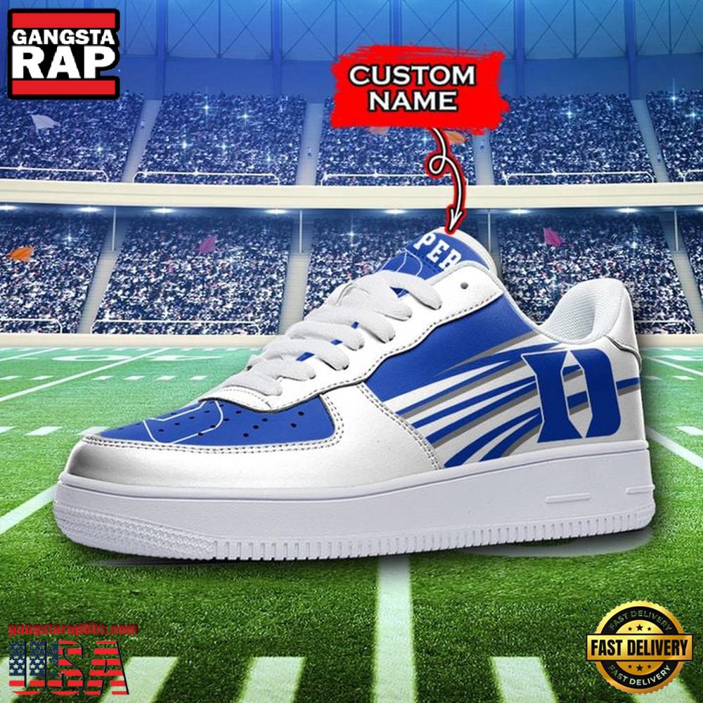 NCAA Custom Name Duke Blue Devils Seminoles Air Force 1 Running Sneakers Shoes NCAA Custom Name Duke Blue Devils Seminoles Air Force 1 Running Sneakers Shoes