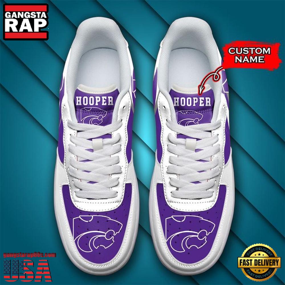 NCAA Custom Name Kansas State Wildcats Air Force 1 Running Sneakers Shoes Sneaker NCAA Custom Name Kansas State Wildcats Air Force 1 Running Sneakers Shoes Sneaker