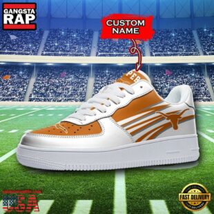 Personalized Name NCAA Texas Longhorns Air Force 1 Shoes