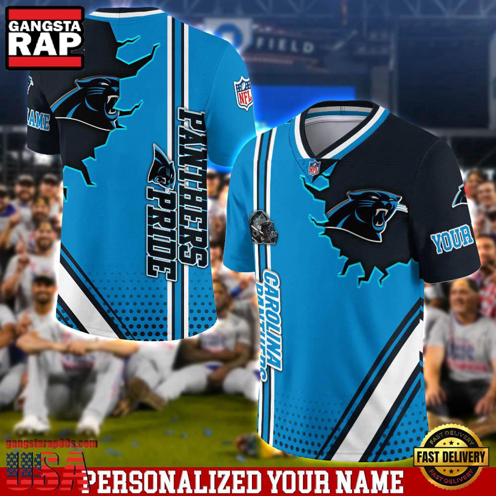 NFL Custom Name Carolina Panthers Team Logo Football Jersey NFL Custom Name Carolina Panthers Team Logo Football Jersey