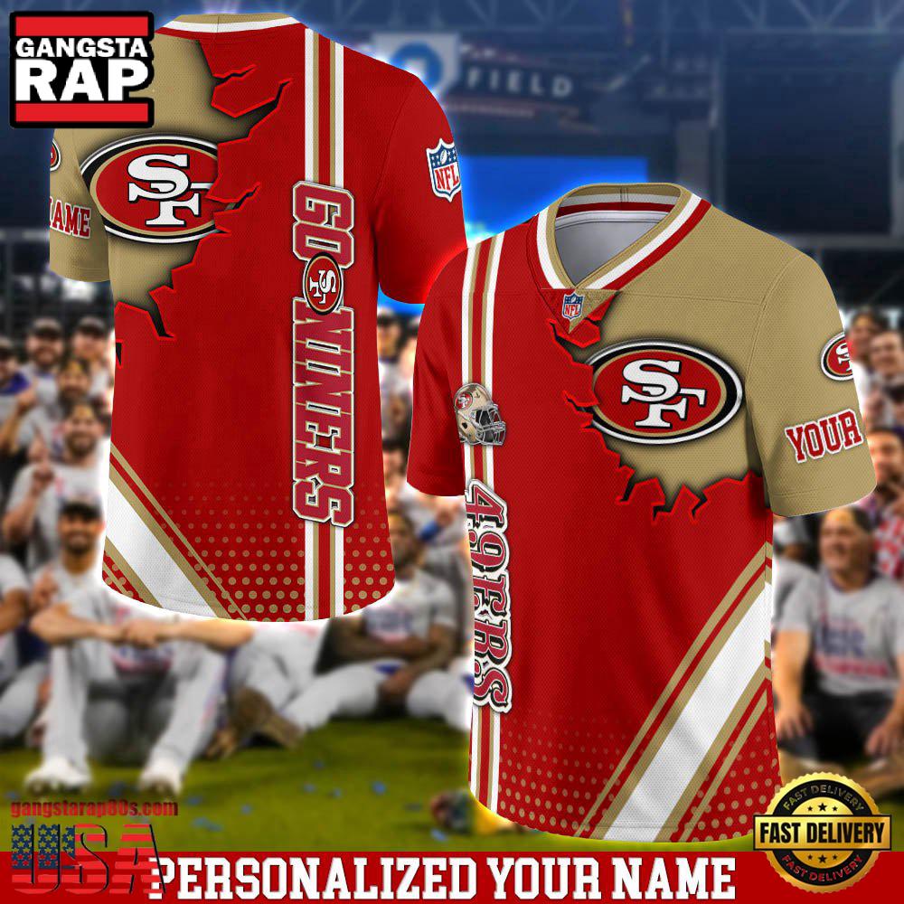 NFL Custom Name San Francisco 49ers Team Logo Football Jersey NFL Custom Name San Francisco 49ers Team Logo Football Jersey