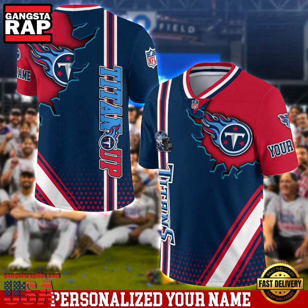 NFL Custom Name Tennessee Titans Team Logo Football Jersey NFL Custom Name Tennessee Titans Team Logo Football Jersey