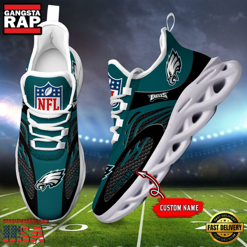 NFL Custom Name Philadelphia Eagles Limited New Design Max Soul Running Sneakers Shoes NFL Custom Name Philadelphia Eagles Limited New Design Max Soul Running Sneakers Shoes