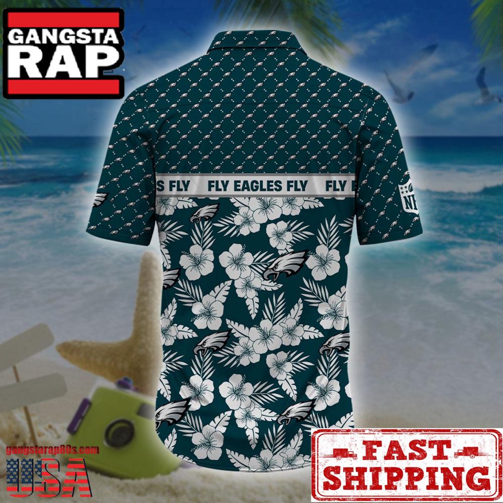 NFL Philadelphia Eagles Palm Leaves New Design Hawaiian Shirt NFL Philadelphia Eagles Palm Leaves New Design Hawaiian Shirt