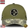 Pittsburgh Steelers 2024 Salute to Service Club Green Camo Cap Gift For Veteran