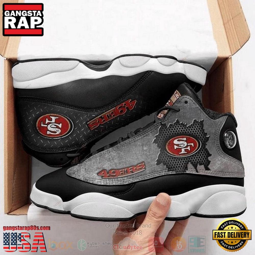 San Francisco 49Ers NFL Team Black Air Jordan 13 Shoes San Francisco 49Ers NFL Team Black Air Jordan 13 Shoes