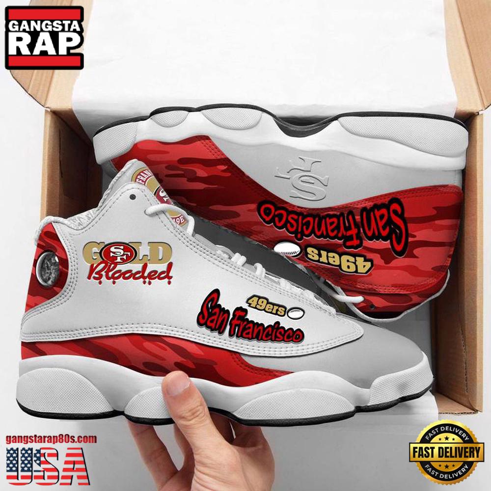 San Francisco 49Ers NFL Ver 8 Air Jordan 13 Sneakers Shoes San Francisco 49Ers NFL Ver 8 Air Jordan 13 Sneakers Shoes