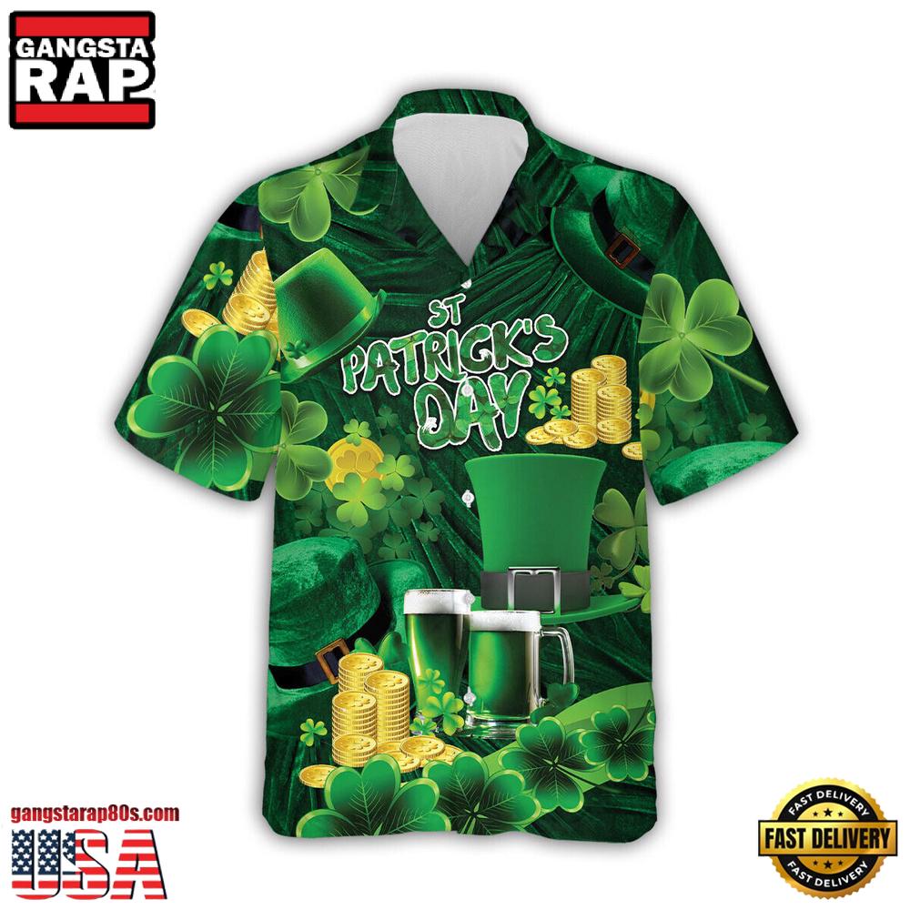 Shamrock Gnome Hippie Saint Patrick'S Day Hawaiian Shirt Shamrock Gnome Hippie Saint Patrick'S Day Hawaiian Shirt