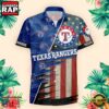 Texas Rangers US Flag Pattern Hawaiian Shirt